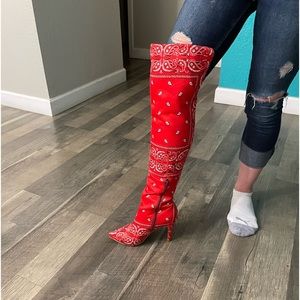 Over the knee boot looks like your bandanna